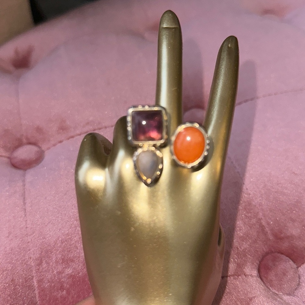 Three‎ jewel women’s fashion ring